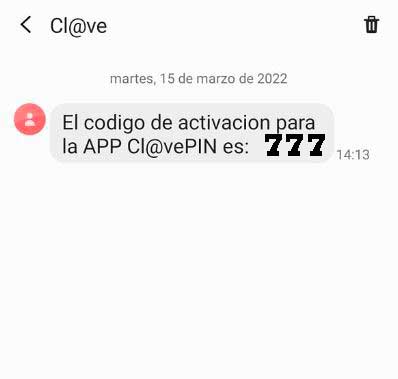 sms clave  pin  